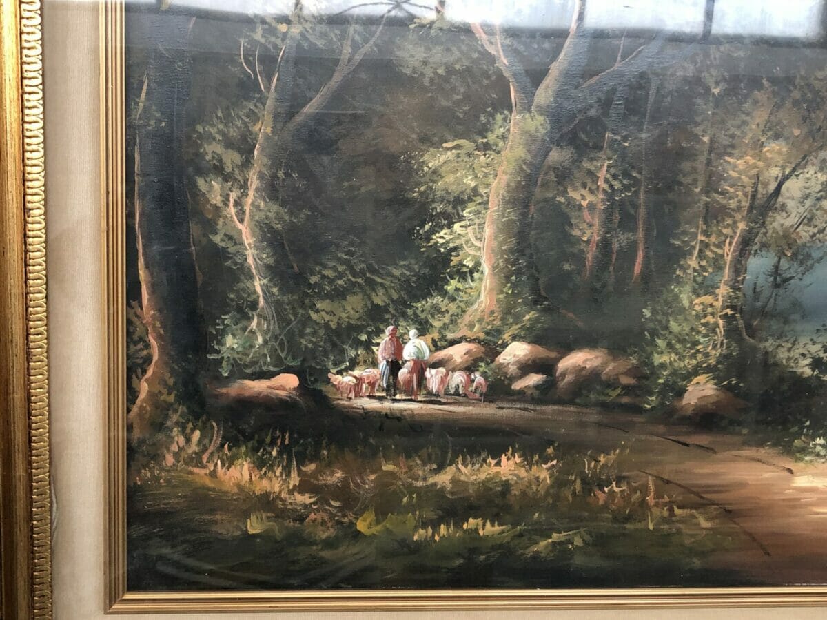 MOGTAA Pittura numero bambino adulto con cornice, colorato fiori paesaggio dipinto da numero adulto con cavalletto, fai da te numero d'arte, kit per il tempo libero creativo per adulti, per la
