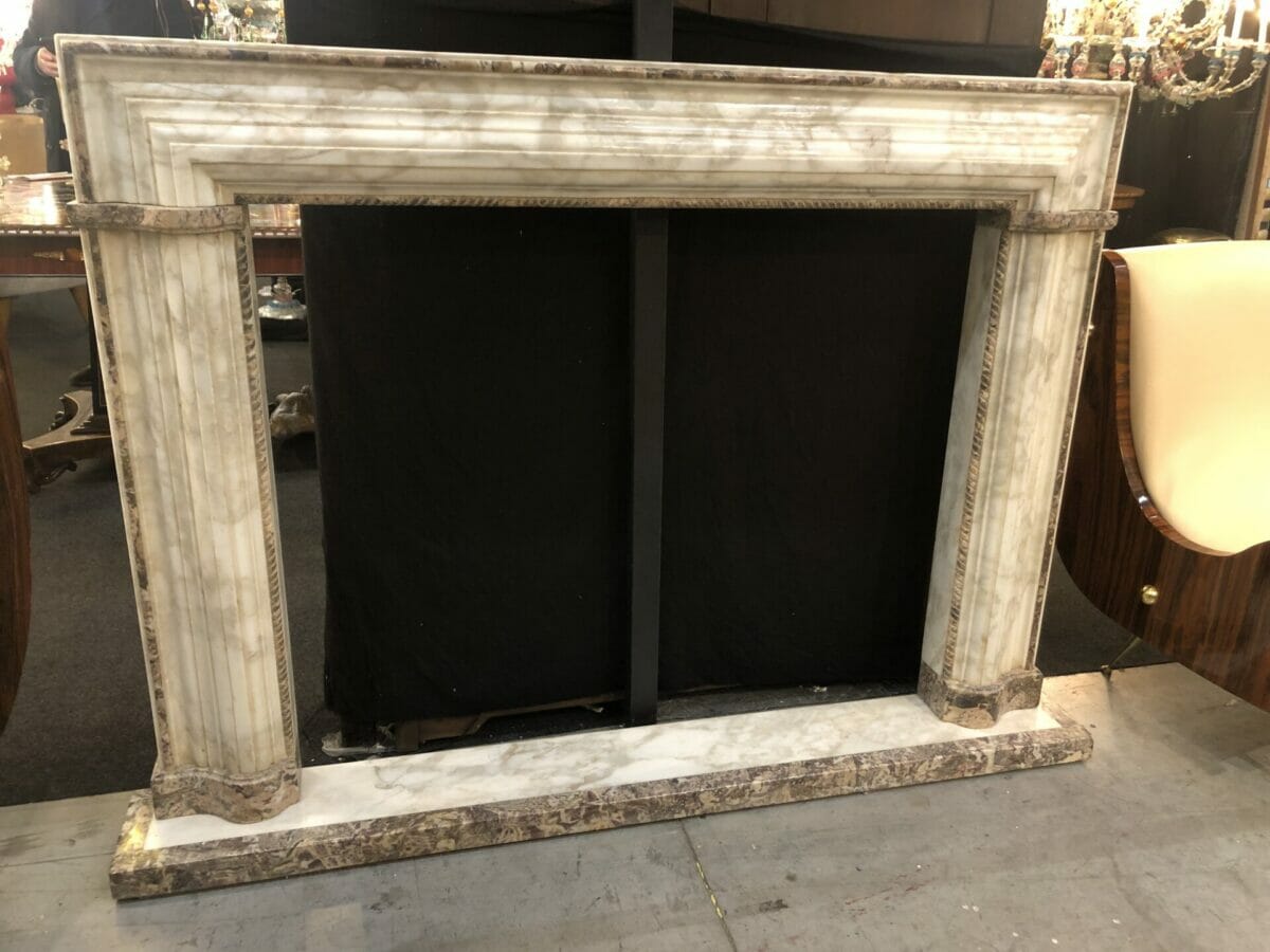 Camino Decorativo In Legno Anticato Marrone - Largo 70 Cm - Fatto A Mano