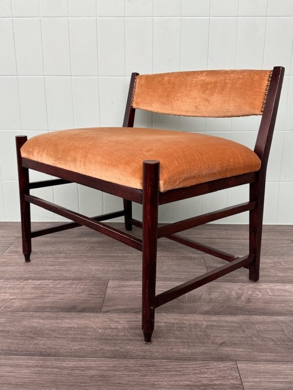 Piccola Poltrona Italiana Anni 60 Poltroncina Vintage In Legno E