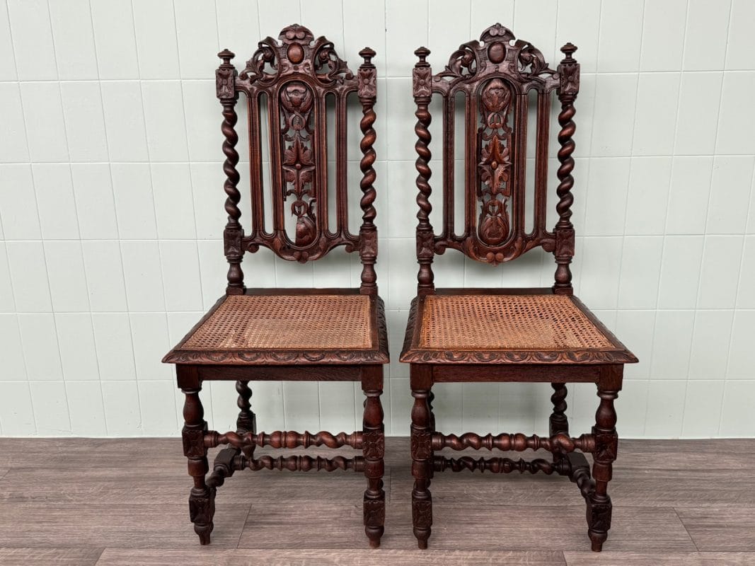 Ancienne Tapisserie Housse De Chaise Fleurie – Broderie Française, Laine Beige 68x63cm